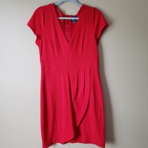 Anthropologie Maeve red stretch dress